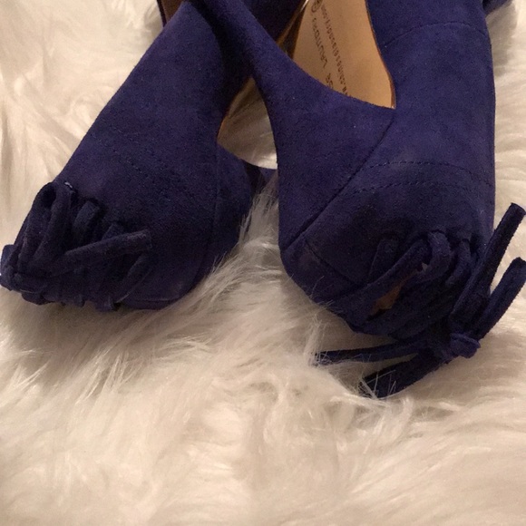 Blue purple suede heel - Picture 5 of 6